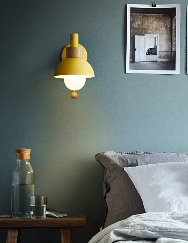 Colorful Nordic Pull Switch Wall Sconce
