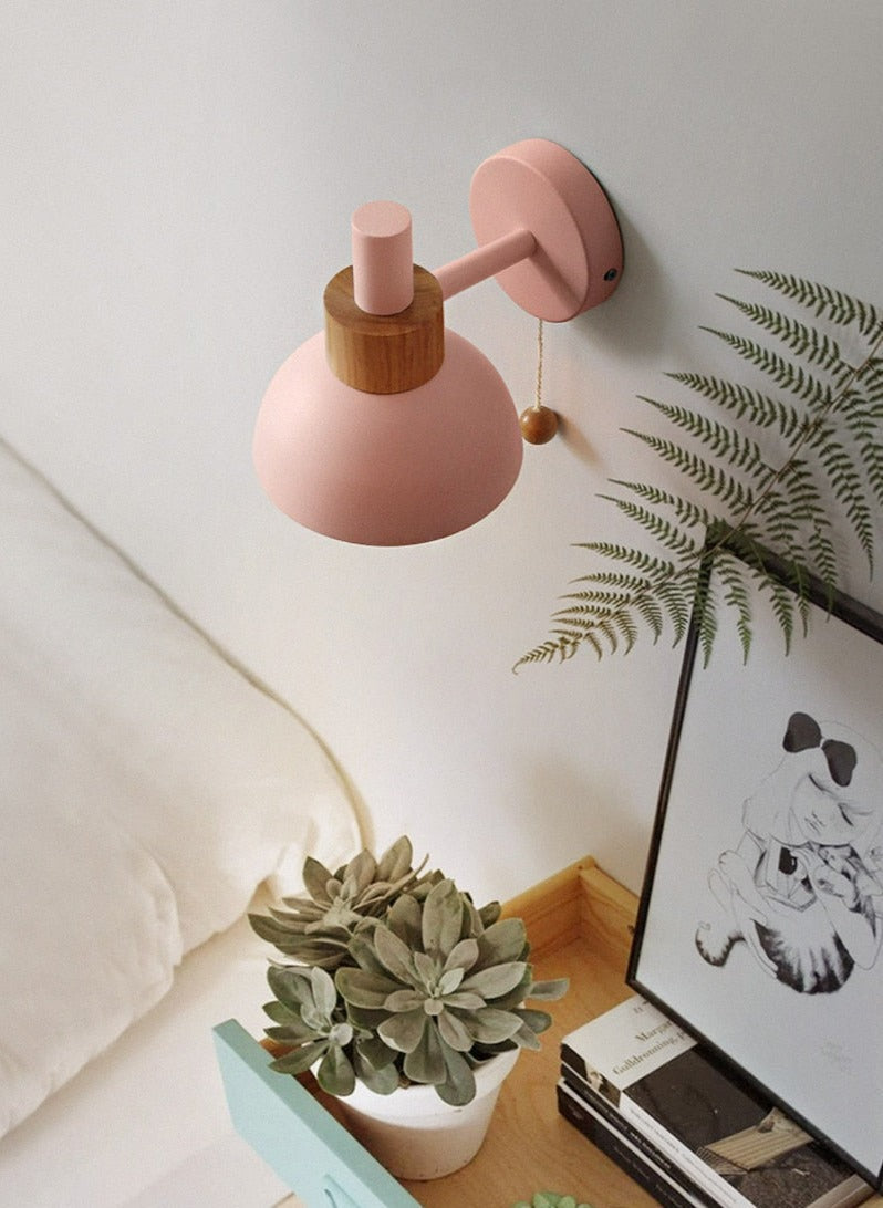 Colorful Nordic Pull Switch Wall Sconce