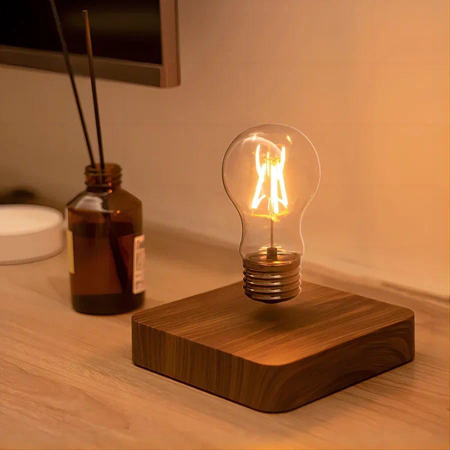 Magnetic Levitation Lamp with Floating LED Bulb, Tri-Color Touch Control Desk Light for Home Office Decoration