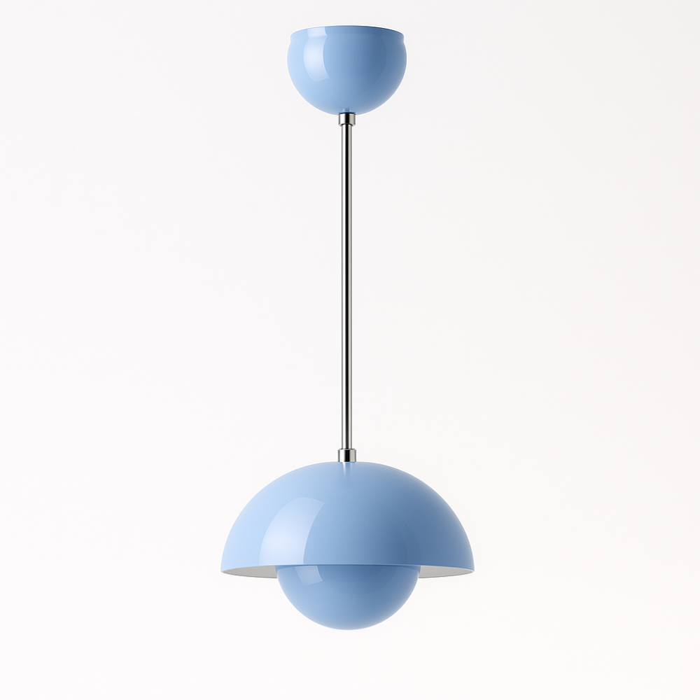 Semi-circular coloured chandelier