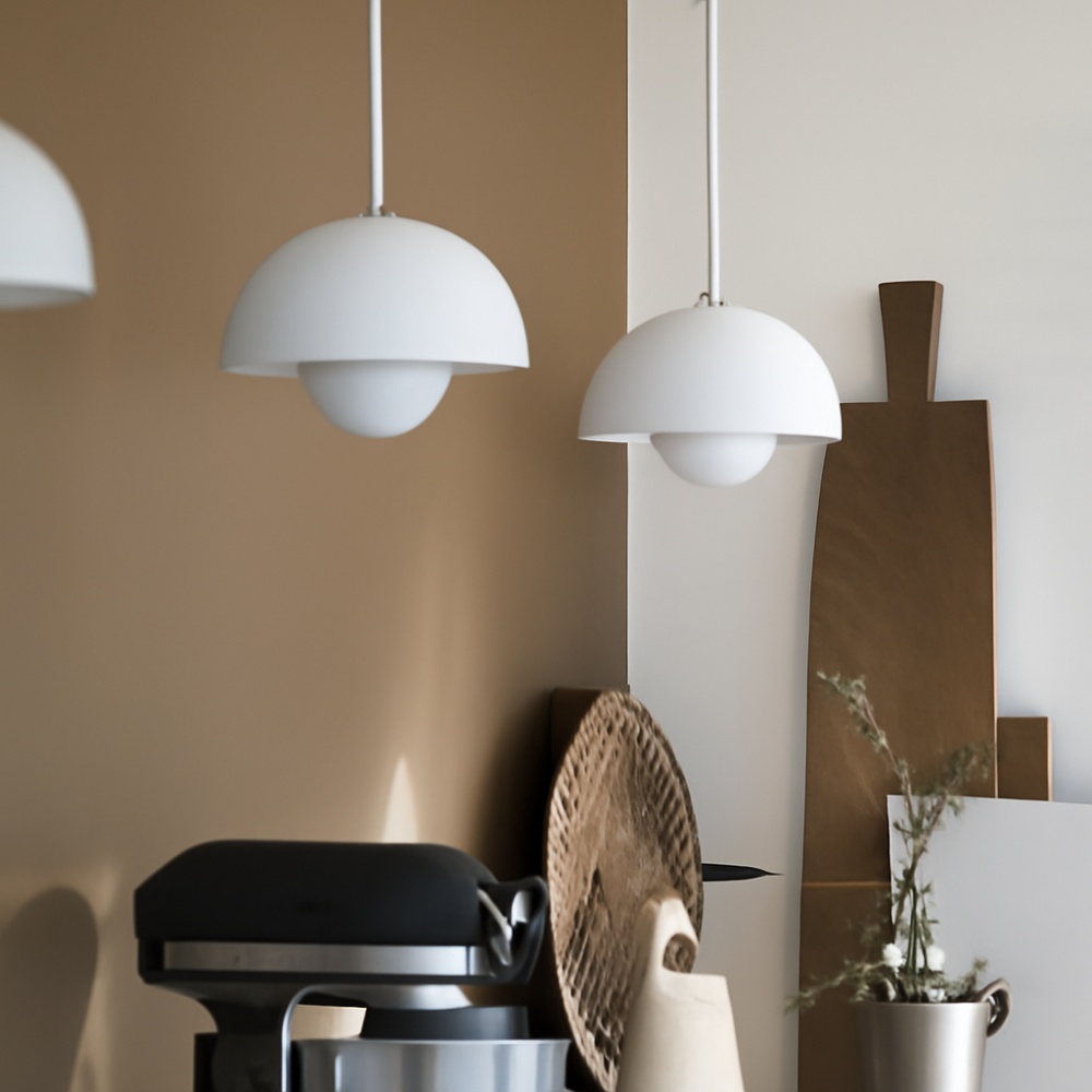 Semi-circular coloured chandelier