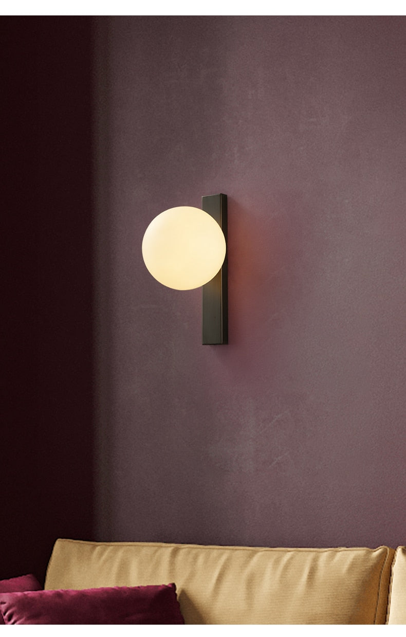 Simple Copper Wall Lamp - Circ LED Wall Sconce