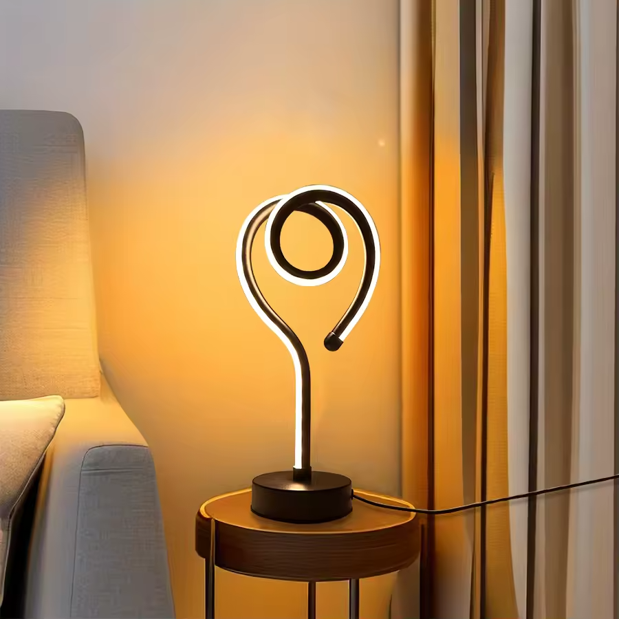 Rivilo | LED Table Lamp with RGB Wave Effect & Touch Control