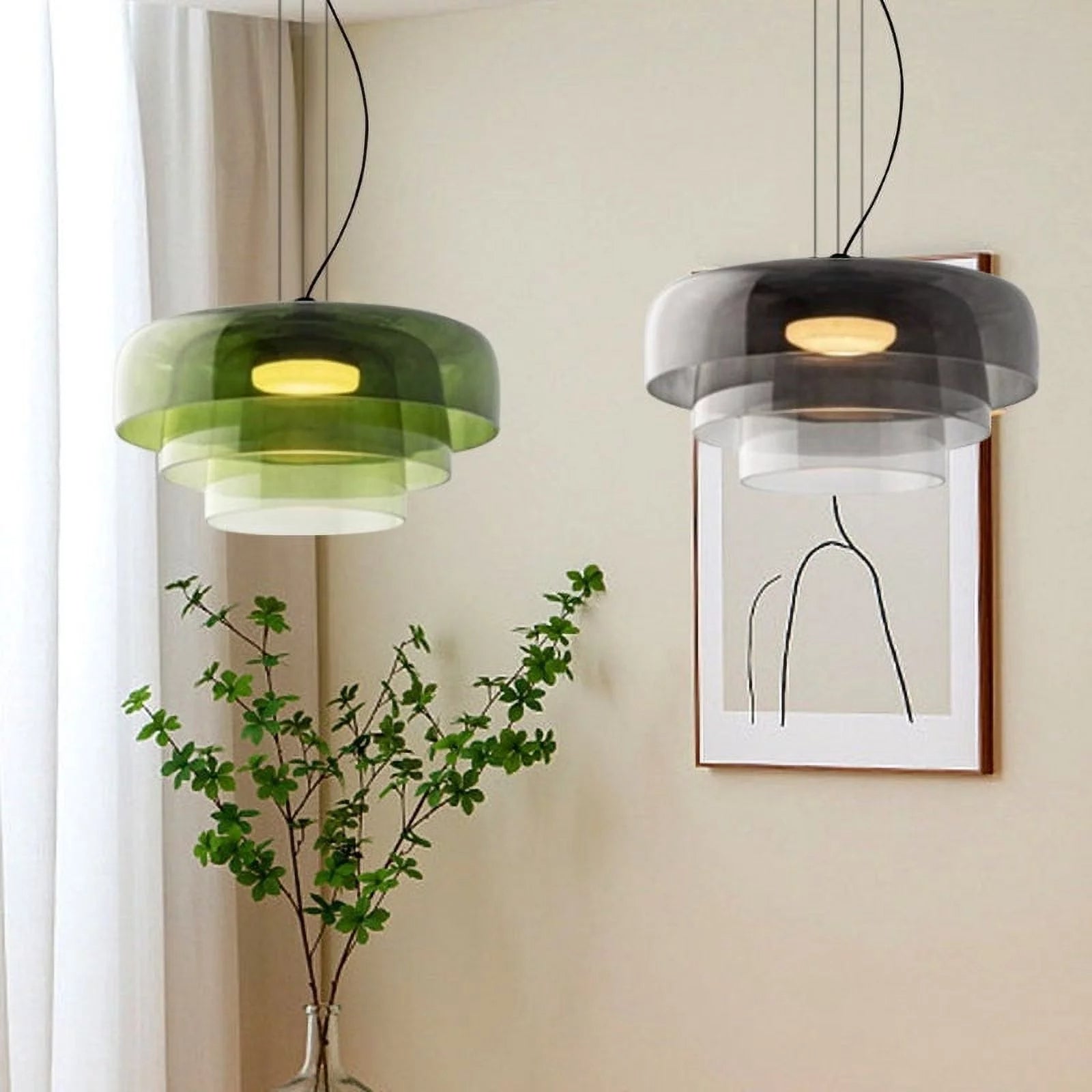 Vitréa | Glass ceiling lamp with historical charm