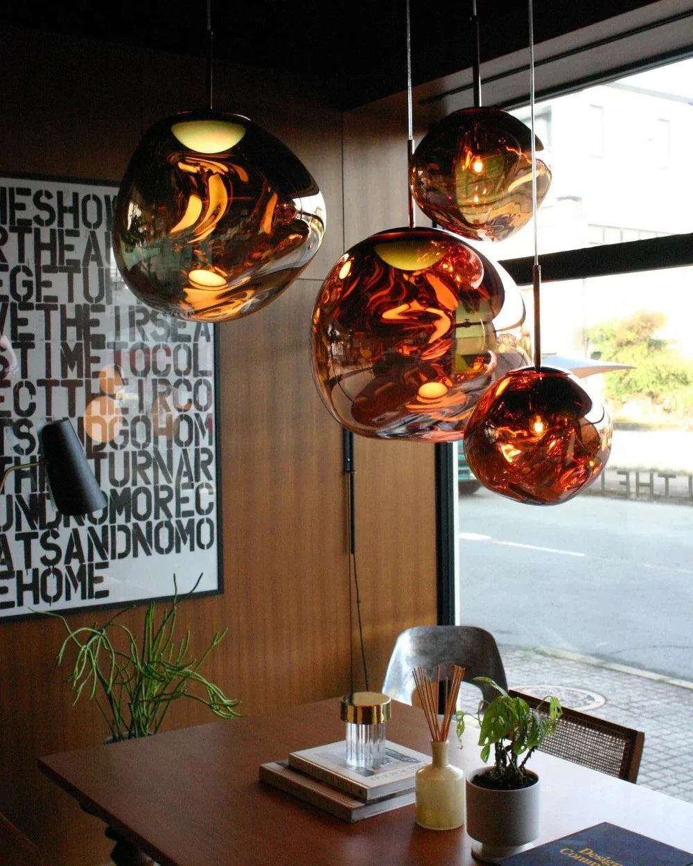 Colorful Warped Pendant Lights