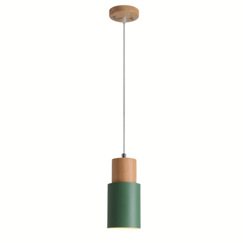 Colorful Nordic Wooden Base Pendant Light