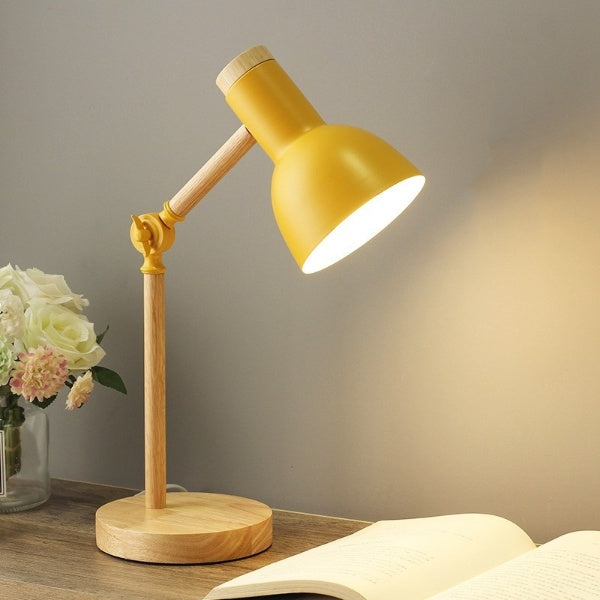Nordic LED lamp made of wood