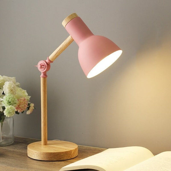 Nordic LED lamp made of wood