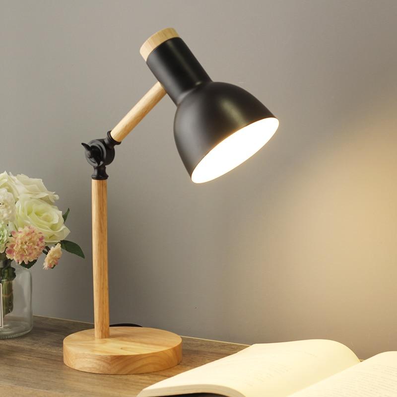 Wooden Nordic Desk Lamp