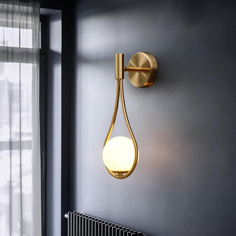Nordic Frosted Glass Globe Wall Sconce