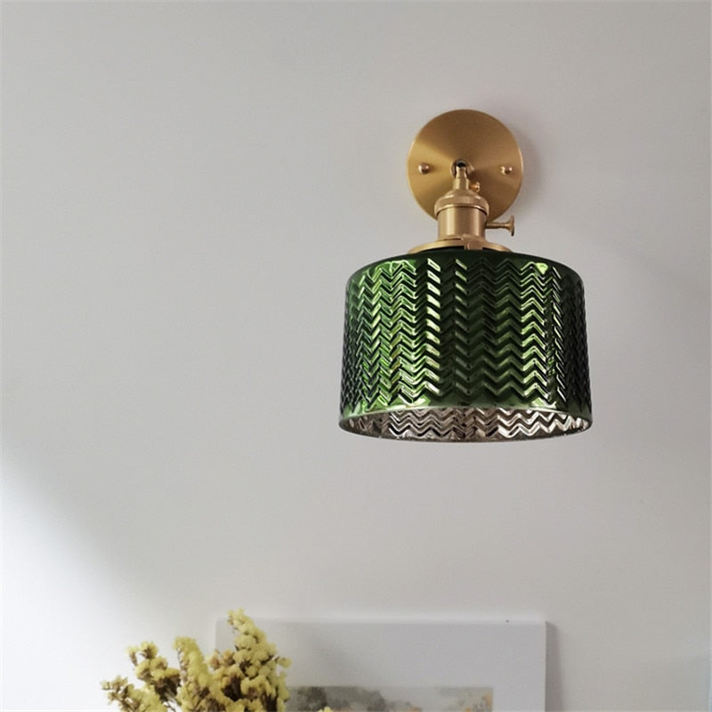 Nordic Green Glass Wall Sconce