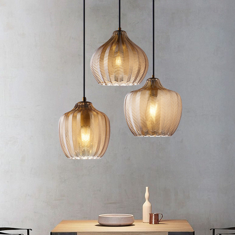 Jasper - Textured Glass Pendant Lights