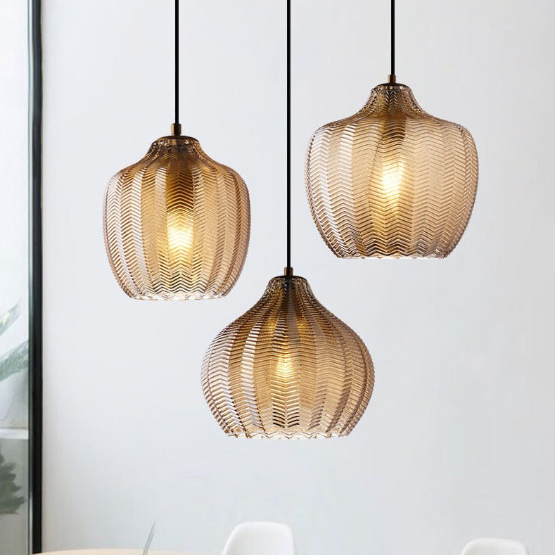 Jasper - Textured Glass Pendant Lights