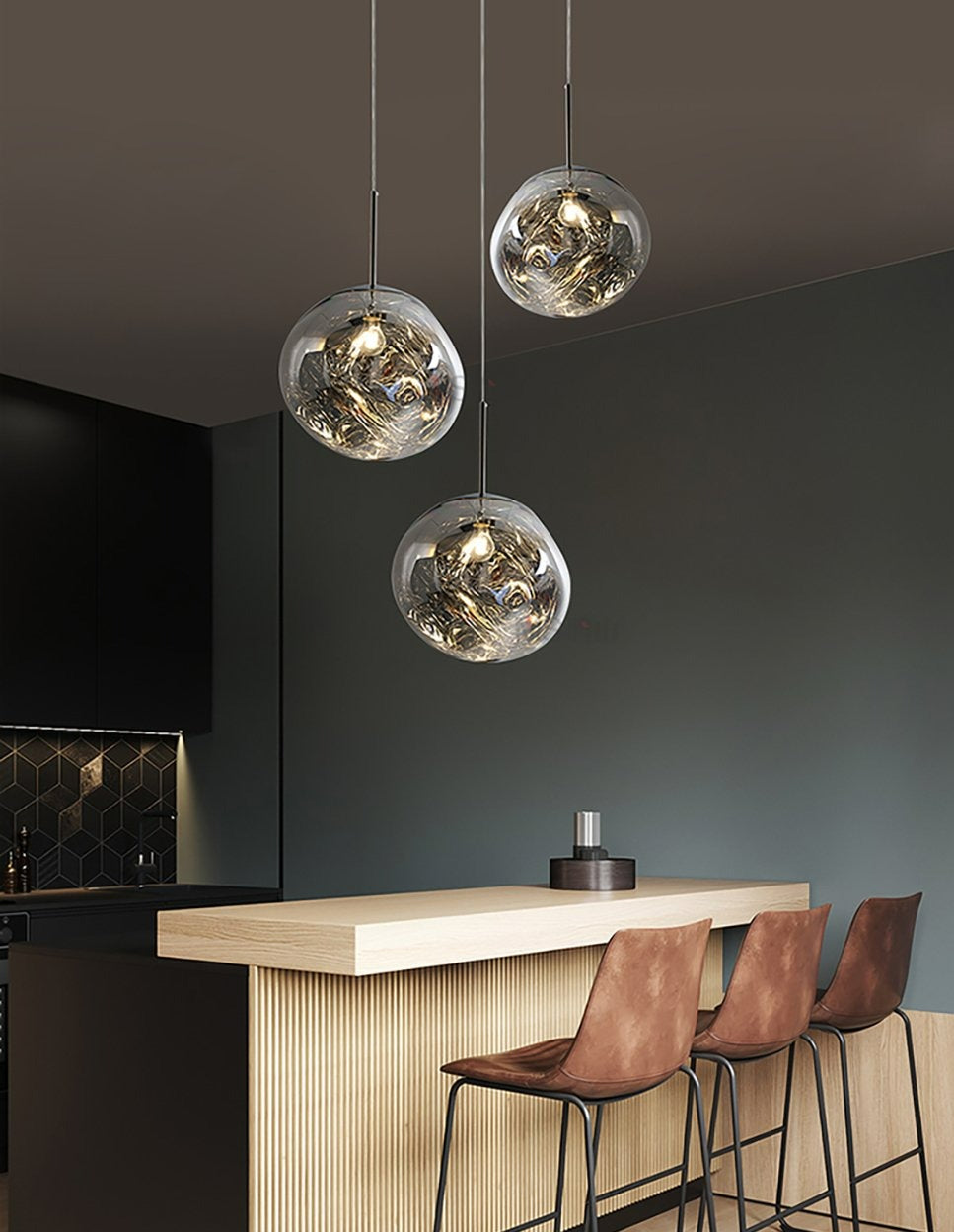Colorful Warped Pendant Lights