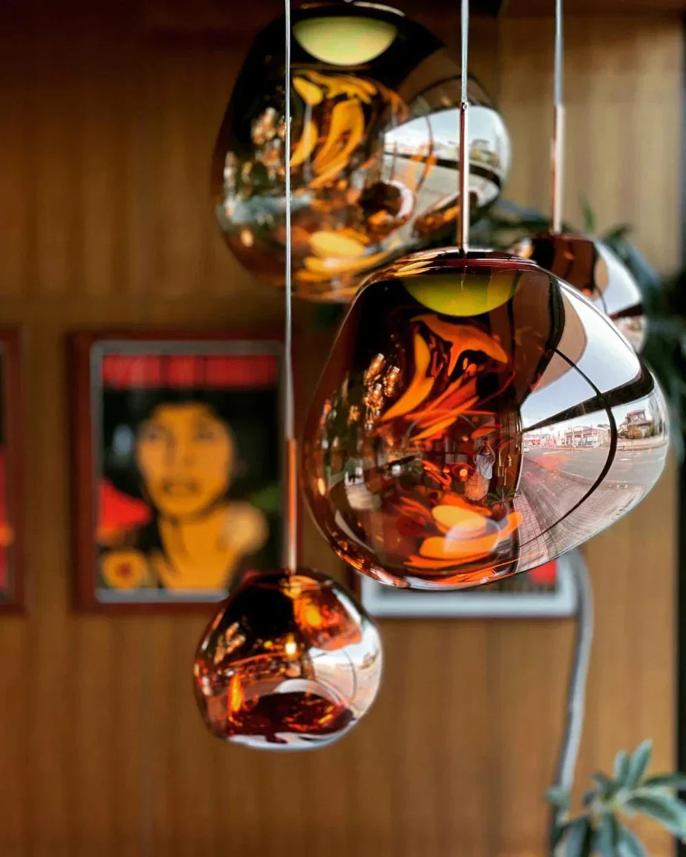 Colorful Warped Pendant Lights