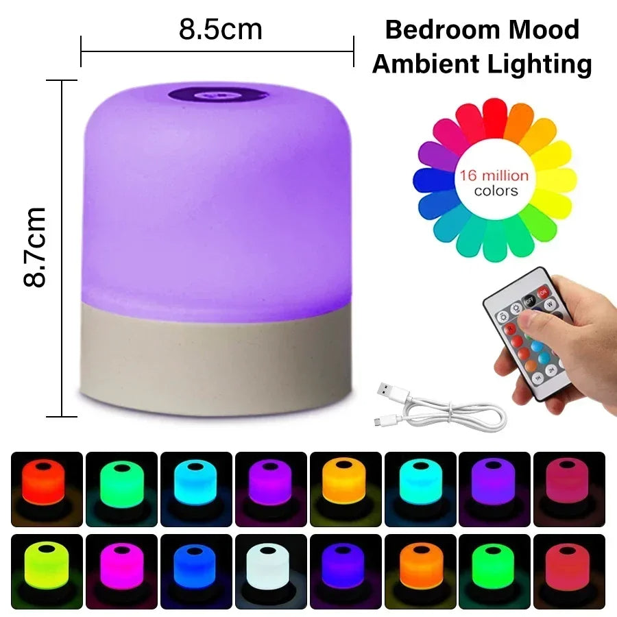Glowsphere | RGB Touch Bedside Lamp with Remote Control