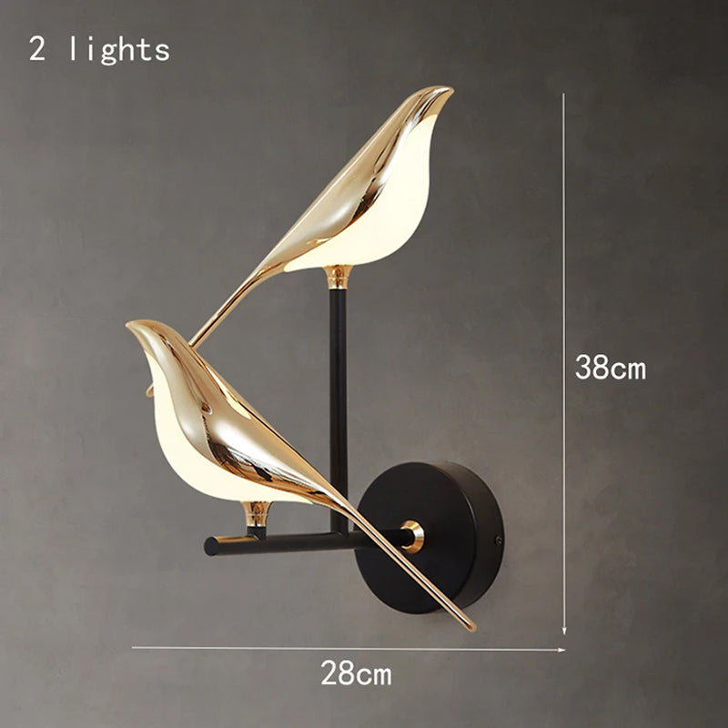 LED Bird Wall Lamp – Decorative Night Light for Home & Outdoor Spaces