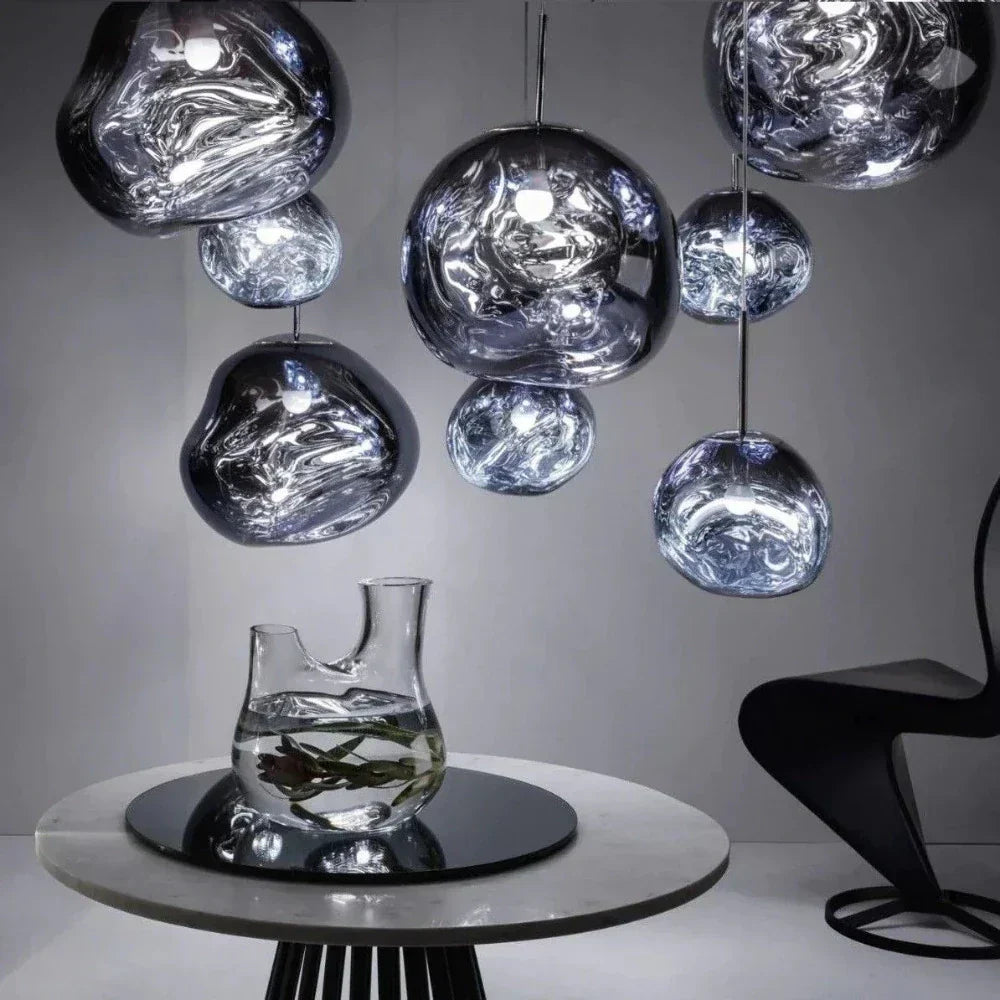 Colorful Warped Pendant Lights