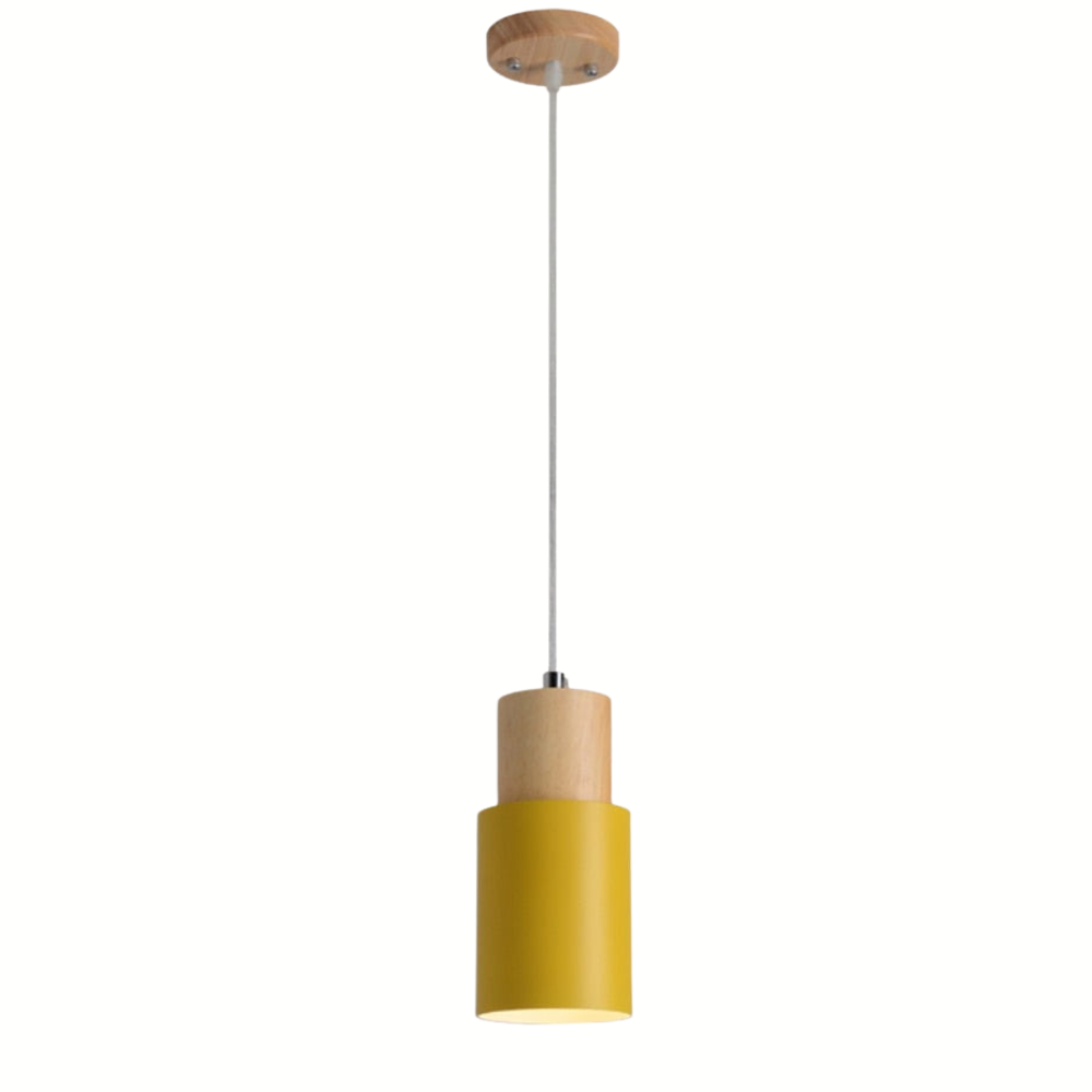 Colorful Nordic Wooden Base Pendant Light